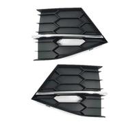 For S&koda For Superb 2016 2017 2018 Fog Lamp Frame Front Bumper Lower Grille Trims Panel With Bright Bar PYPFQUMQGR(2PCS Left and right)