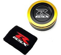 For S-uzuki GSXR 750 600 1000 GSX-R Motorcycle Front Brake Fluid Cap Master Cylinder Reservoir Cover & 3D Embroidered Sock Cover