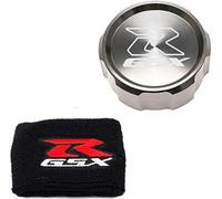 For S-uzuki GSXR 750 600 1000 GSX-R Motorcycle Front Brake Fluid Cap Master Cylinder Reservoir Cover & 3D Embroidered Sock Cover