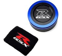 For S-uzuki GSXR 750 600 1000 GSX-R Motorcycle Front Brake Fluid Cap Master Cylinder Reservoir Cover & 3D Embroidered Sock Cover