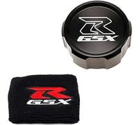 For S-uzuki GSXR 750 600 1000 GSX-R Motorcycle Front Brake Fluid Cap Master Cylinder Reservoir Cover & 3D Embroidered Sock Cover