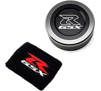 For S-uzuki GSXR 750 600 1000 GSX-R Motorcycle Front Brake Fluid Cap Master Cylinder Reservoir Cover & 3D Embroidered Sock Cover