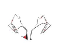 For S1000RR S 1000 RR 2009-2014 Motorcycle 3D Gel Protective Pads Fuel Tank Stickers Front Decals Fairing Sticker(BLACK)