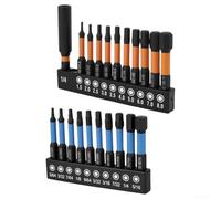 for s2 Steel for impact Hex Head Drill Bit Set 21-Piece Magnetic Tip | 50mm Metric for sae Sizes Quick Change Shank for Professional Mechanics Home Improvement Tasks