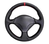 For S2000 2000-2008 For Civic Si 2002-2004 RSX Type-S 2002-2006 Customization Black Leather Car Steering Wheel Cover Car Steering Wheel Cover(Orange Thread)