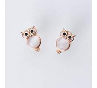 for S925 Women Korean Art Owl Cute Animal Earrings