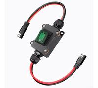 for sae Inline Switch 12V 25A IP67 Waterproof 12AWG for sae(Green)