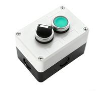 For Safety Focused Waterproof Button Switch Control Box with Connector, Anti Drop Screws, and Robust ABS Material for Long Lasting Industrial Use (C)