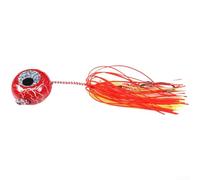 For Saltwater Glow Fishing Lure with Round Head Construction and Silicone Skirt for Natural Prey Mimicry 20g 40g 60g 80g 100g 120g (20G Red)