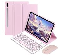 For Sam sung Galaxy Tab S9 11" 2023 (Model: SM-X710 / SM-X716B / SM-X718U) Tablet Protective Case Bluetooth Keyboard (Pink)