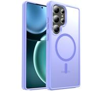 for Samaung Galaxy S25 Ultra Case, Compatible with MagSafe, Military-Grade Protection, Slim Translucent Matte Skin Feeling Back Cover, Anti-Scratch Shockproof Phone Case for S25 Ultra (Light Purple)