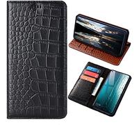 通用 For Samsung A70 / A70s Leather Phone Case, Luxury Crocodile Texture Genuine Leather Flip Cover Case For Samsung Galaxy A70 (6.7") with [ wallet ] (Black)