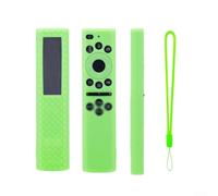For Samsung Bn59-1385 Remote Control Silicone Cover Luminous Drop-resistant Shockproof Case With Anti-slip Texture For Secure Grip In Black Color(Luminous Green)
