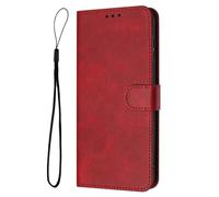for Samsung Galaxy A03 Core Case, Premium Leather Magnetic Wallet Phone Cases with Card Slots and Wrist Strap,Shockproof Protection Cover for Samsung Galaxy A03 Core,red