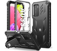 for Samsung Galaxy A03S Phone Case: Built in Hard Kickstand & Touch Protector Military Shockproof TPU Durable Soft Rugged Heavy Duty Armor Full Body Protection Grade Phone Cover - Black