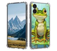 for Samsung Galaxy-A06 Case,Slim Transparent Flexible TPU Durable Shockproof Anti-Scratch Anti-Fall Phone Cover for Samsung A06,Watercolor Frog -1024