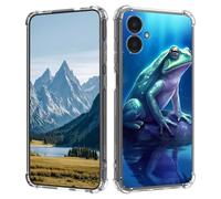for Samsung Galaxy-A06 Case,Slim Transparent Flexible TPU Durable Shockproof Anti-Scratch Anti-Fall Phone Cover for Samsung A06,Frog in a Lake