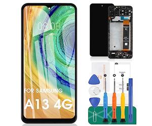 For Samsung Galaxy A13 4G Screen Replacement for Galaxy A13 4G LCD for Samsung A13 4G Display for SM-A135F, SM-A135F/DS, SM-A135M Digitizer Touchscreen Assembly Repair Part with Frame