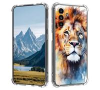 for Samsung Galaxy A13 5G Case,for Samsung A04S Case,Slim Transparent Flexible TPU Durable Shockproof Anti-Scratch Anti-Fall Phone Cover for Samsung Galaxy A04S,Lion Gaze