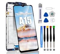 for Samsung Galaxy A15 5G Screen Replacement Kit with Frame 6.6 Inch LCD Display Digitizer Assembly for Samsung A15 Screen Replacement (Model A15 A156U A156M S156VL A156W) with Repair Tools