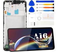 For Samsung Galaxy A16 5G LCD Screen Replacement For Samsung Galaxy A16 5G SM-A166B, SM-A166B/DS, SM-A166P, SM-A166P/DS, SM-A166E Display Touch Digitizer Assembly Repair Parts Kits With Frame(Black)