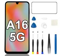 for Samsung Galaxy A16 5G Screen Replacement with Frame with Earpiece Speaker Side Volume Button Vibration Motor A166U LCD Incell Display Touch Digitizer Assembly Repair Kits