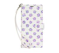 for Samsung Galaxy A16/A26/A17 Case, Flower Pattern Shockproof Flip PU Leather Notebook Wallet Cases Folio Magnetic Protective Cover with Stand Card Holder Slots for Samsung Galaxy A16/A26/A17 Purple