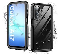 for Samsung Galaxy A17 Case Waterproof with Built-in Lens & Screen Protector, [IP68 Waterproof] [Military Drop Proof], Full Body Underwater Protective Clear Cover for Galaxy A17 4G/5G (Black)