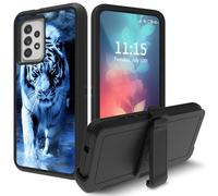 for Samsung Galaxy A23 5G Case, with Swivel Belt Clip Heavy Duty Shockproof TPU Protection Phone Cover for Samsung A23 5G,Wild Animals Tiger