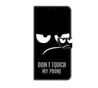 for Samsung Galaxy A25 5G Case, Painted Shockproof Magnetic Protective PU Leather Wallet Flip Phone Cases with Card Holder Kickstand Cover for Samsung Galaxy A25 5G,Don't touch me