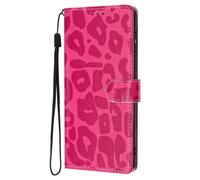 for Samsung Galaxy A26/A17 Case, Premium Shockproof Leopard Folio Wallet Phone Cases PU Leather Case with Magnetic Closure Card Slots Stand Protection Cover for Samsung Galaxy A26/A17 red