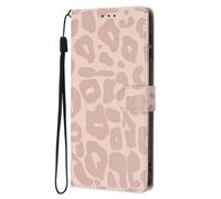 for Samsung Galaxy A26/A17 Case, Premium Shockproof Leopard Folio Wallet Phone Cases PU Leather Case with Magnetic Closure Card Slots Stand Protection Cover for Samsung Galaxy A26/A17 Pink