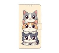 for Samsung Galaxy A32 5G Case, Premium Flip Shockproof PU Leather Shock-Absorption Folio Phone Cases with Card Slots Kickstand Magnetic Protection Wallet Skin for Samsung Galaxy A32 5G Cat
