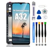 for Samsung Galaxy A32 5G Screen Replacement Kit with Frame 6.5 Inch LCD Display Digitizer Assembly for Samsung A32 Screen Replacement (Model A326U A326B A326A A326W S326DL) with Repair Tools