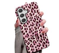for Samsung Galaxy A52/A52S 5G Case Cute Leopard Phone Case Luxury Trendy Retro Cheetah Print Design, Aesthetic Pattern Y2k Cover, Shockproof 2-in-1 Double Layer Protective Cover for Women Girls, bw14