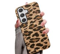 for Samsung Galaxy A52/A52S 5G Case Cute Leopard Phone Case Luxury Trendy Retro Cheetah Print Design, Aesthetic Pattern Y2k Cover, Shockproof 2-in-1 Double Layer Protective Cover for Women Girls, bw17
