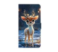 for Samsung Galaxy A52/A52S Case, PU Leather Wallet, Magnetic Flip Folio Cover with Wrist Strap, Card Holders, Shockproof TPU, and Kickstand for Samsung Galaxy A52/A52S,Starry Deer