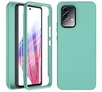 For Samsung Galaxy A53 Case, Samsung A53 5G Phone Case, 360° Full Body Bumper Case Built-in Screen Protector, Rugged PC Front+Liquid Silicone Back Shockproof Anti-scratch Protective Cover, Green
