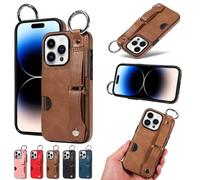 for Samsung Galaxy A54 5G Case, Premium Leather Ring Holder Wallet Book Flip Stand View Phone Cover with Card Holder Slots Compatible with Samsung Galaxy A54 5G,brown