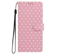 for Samsung Galaxy A56 Case, Flip Wallet Leather Phone Case with Card Slots, Kickstand Wrist Strap Relief Star Pattern Magnetic Protective Shockproof Cover for Samsung Galaxy A56,pink