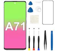 for Samsung Galaxy A71 4G Screen Replacement with Frame with Earpiece Speaker Vibration Motor LCD Display Incell Touch Digitizer with Repair Kits for Models A715F A715W A715X (No Fingerprint Function)