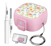for Samsung Galaxy Buds 4/Buds 4 Pro Case (2026) with Secure Safety Lock Clip,Cute Floral Pattern Men Girl Style TPU Soft Protective Cover Accessories with Carabiner & Cleaner kit(Five Petal Flower)