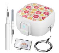 for Samsung Galaxy Buds 4/Buds 4 Pro Case (2026) with Secure Safety Lock Clip,Cute Floral Pattern Men Girl Style TPU Soft Protective Cover Accessories with Carabiner & Cleaner kit(Five-Petaled Flower)