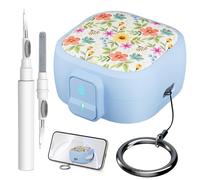 for Samsung Galaxy Buds 4/Buds 4 Pro Case (2026) with Secure Safety Lock Clip,Cute Floral Pattern Men Girl Style TPU Soft Protective Cover Accessories with Carabiner & Cleaner kit(Five Petal Flower)