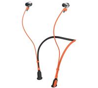 for Samsung Galaxy Buds3 FE (2025) / Buds3 Pro (2024) / Buds 3 Case (2024) Strap, Soft Silicone Sports Neckband Strap, Wireless Headphone Anti-Lost Cord, Black with Orange
