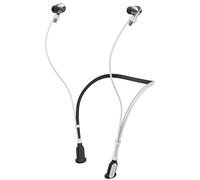 for Samsung Galaxy Buds3 FE (2025) / Buds3 Pro (2024) / Buds 3 Case (2024) Strap, Soft Silicone Sports Neckband Strap, Wireless Headphone Anti-Lost Cord, Black with White