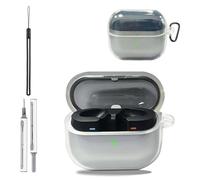 for Samsung Galaxy Buds3 FE Clear Case Cover, Ultra Soft TPU Protective Cover with Keychain & Lanyard and Cleaner Kit,All-Round Protection,Reduced Yellowing, Clear