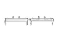 For Samsung Galaxy Fit 3 SM-R390 1 Pair Metal Watch Band Connector Silver
