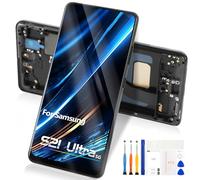 for Samsung Galaxy S21 Ultra 5G LCD Screen - for Galaxy S21 Ultra 5G LCD Display Touch SM-G998B SM-G998U G998B/DS G998U1 Digitizer Glass Panel Assembly Kits (Black with Frame)