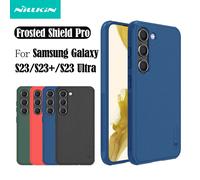 For Samsung Galaxy S23 /S23 Ultra Case Nillkin Frosted Shield Pro TPU Frame Protection Bumper Back Cover For Samsung S23+ Plus Black